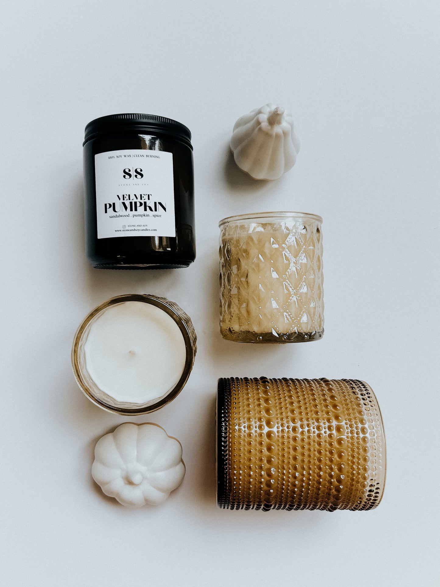 Velvet Pumpkin 12 oz Amber Hobnail