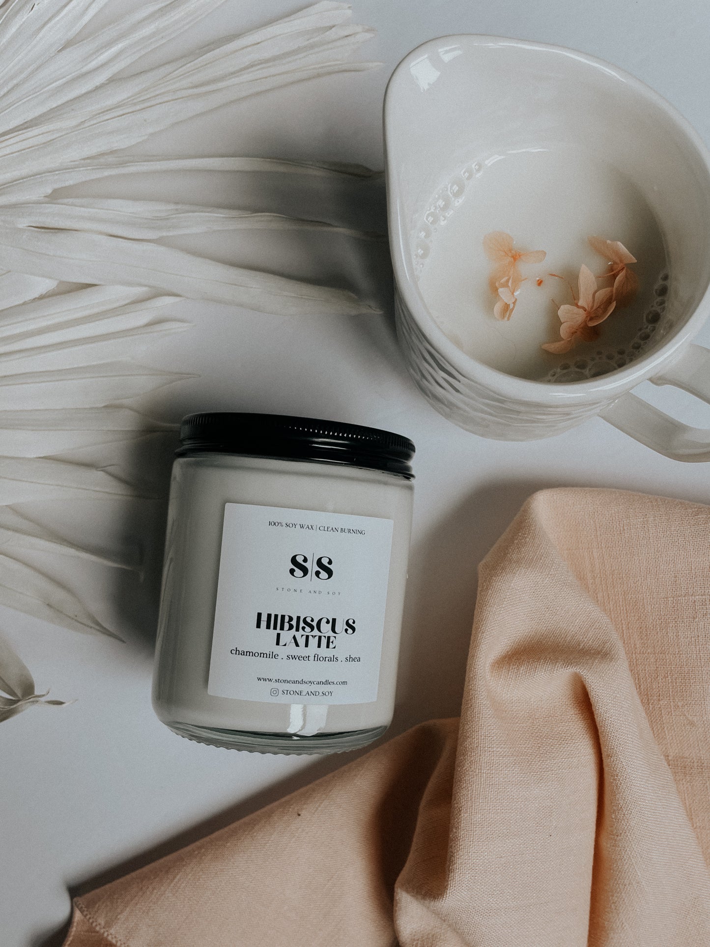 Hibiscus Latte - Clear Glass Jar