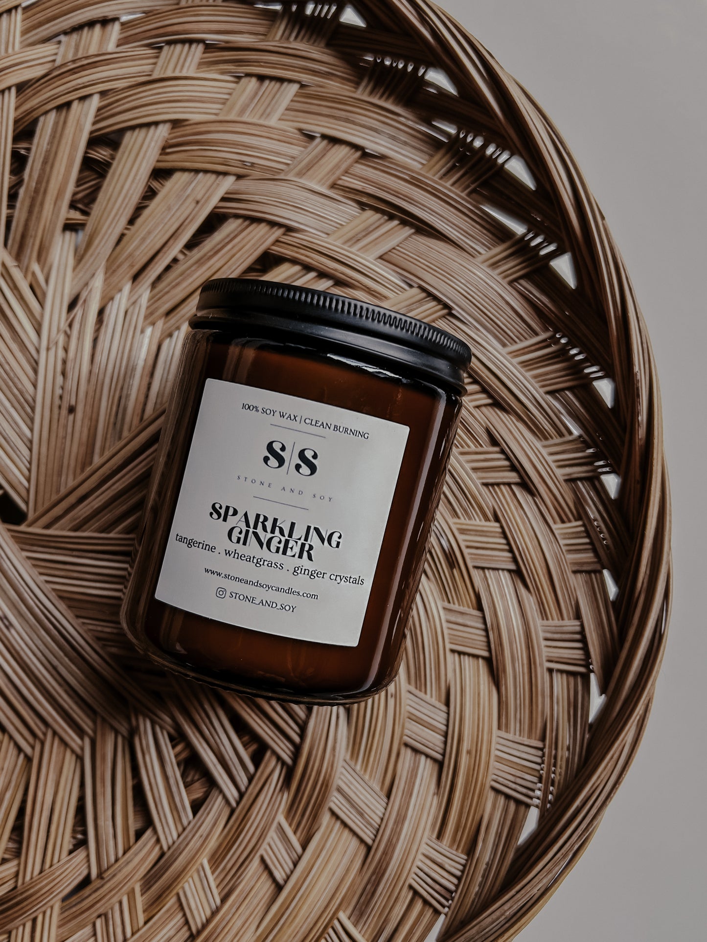 Sparkling Ginger - Amber Glass Jar