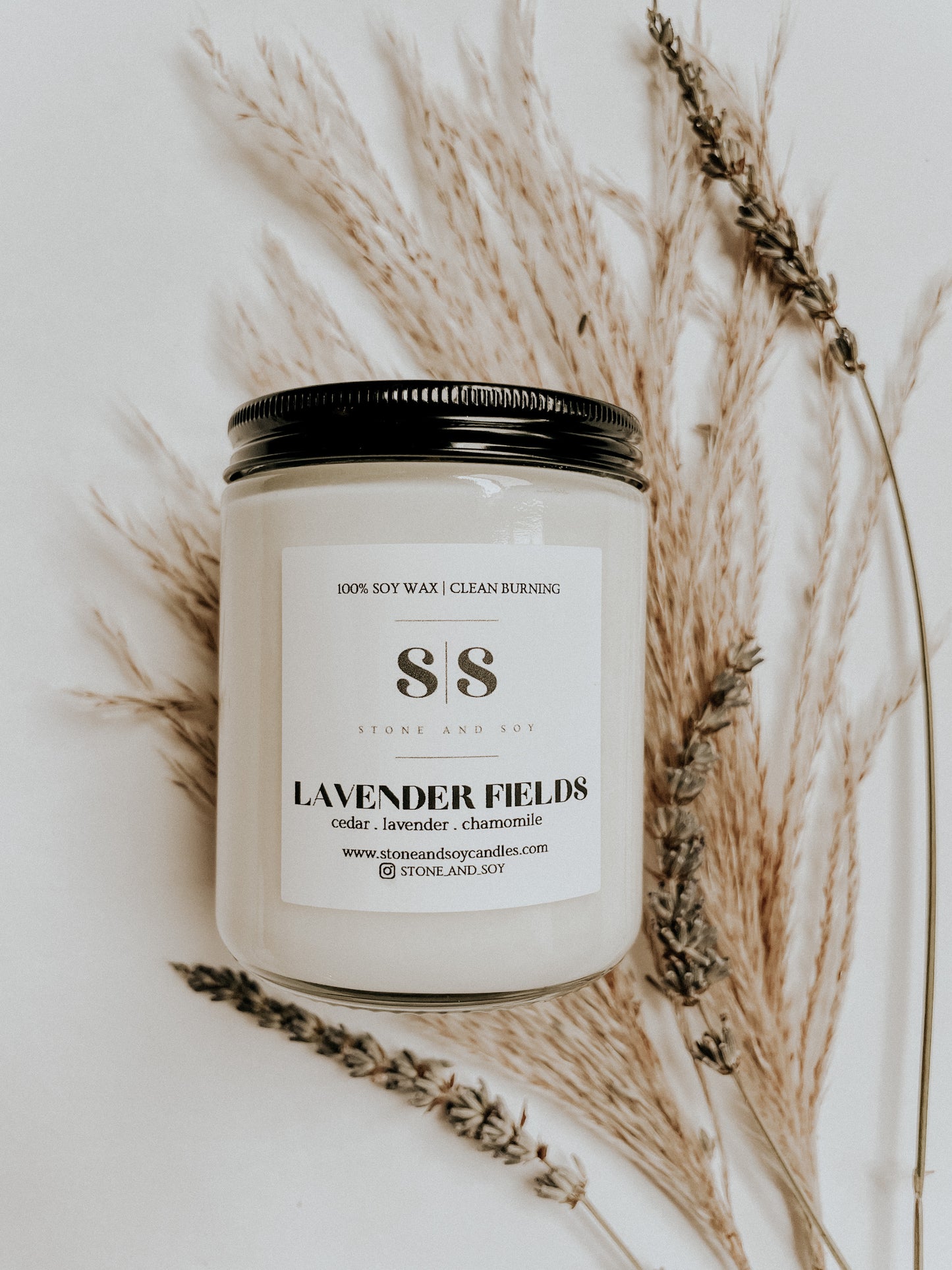 Lavender Fields - Clear Glass Jar