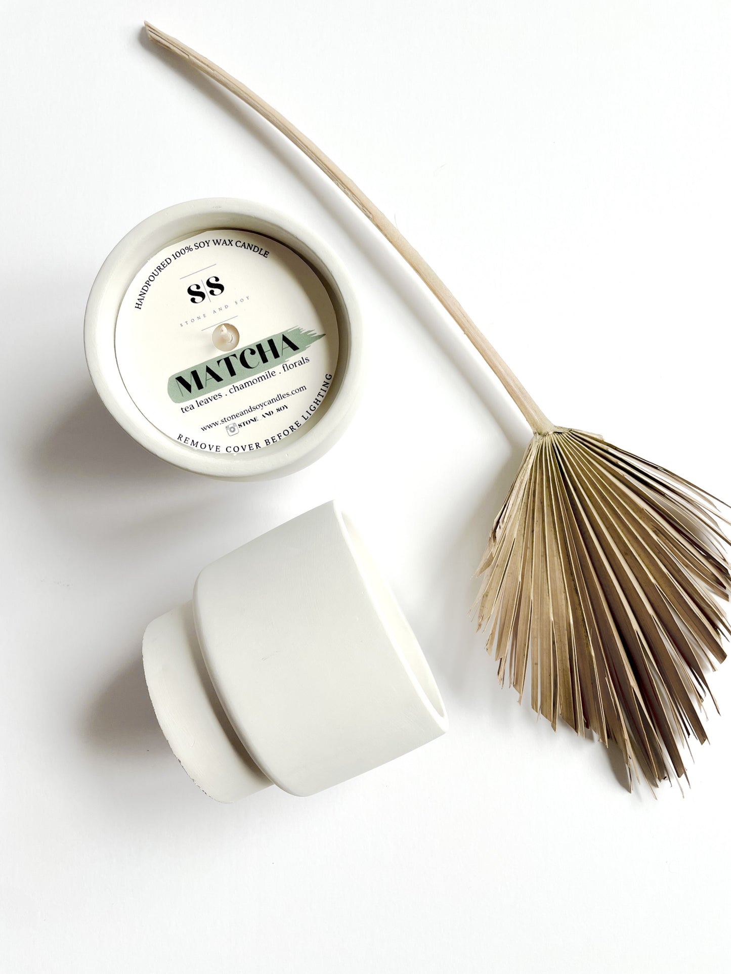 Matcha - Modern Pot Style Stone Candle