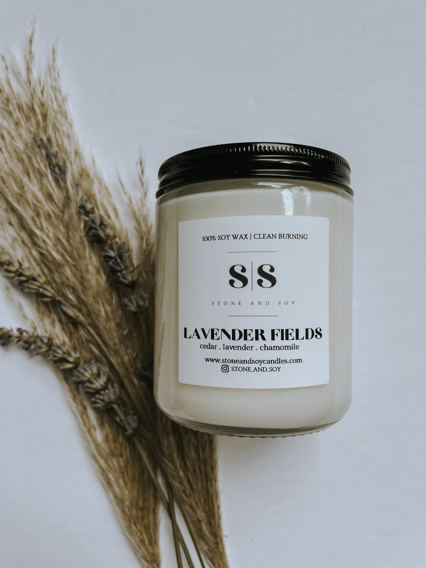 Lavender Fields - Clear Glass Jar