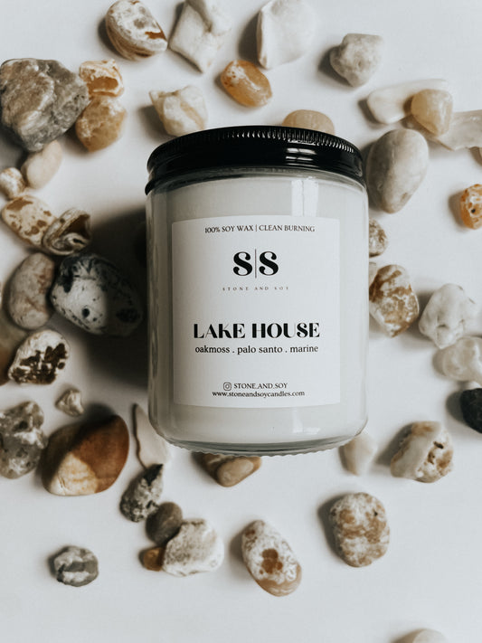 Lake House - Clear Glass Jar Candle