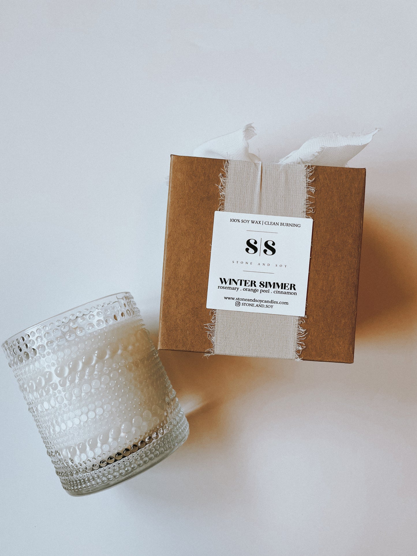 Hobnail Gift Box - Clear Glass