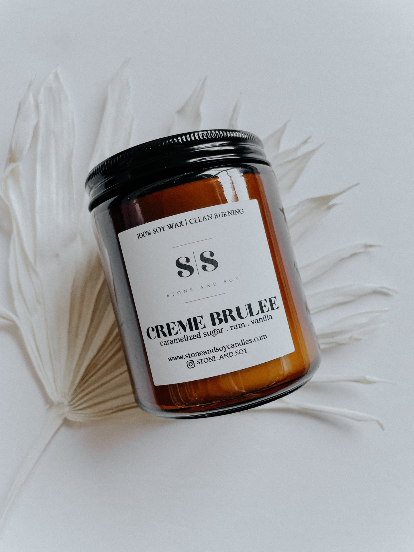 Creme Brûlée - Amber Glass Jar