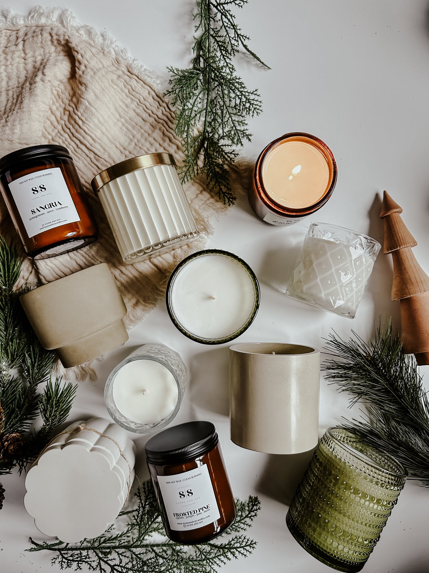 Christmas - Amber Glass Jar