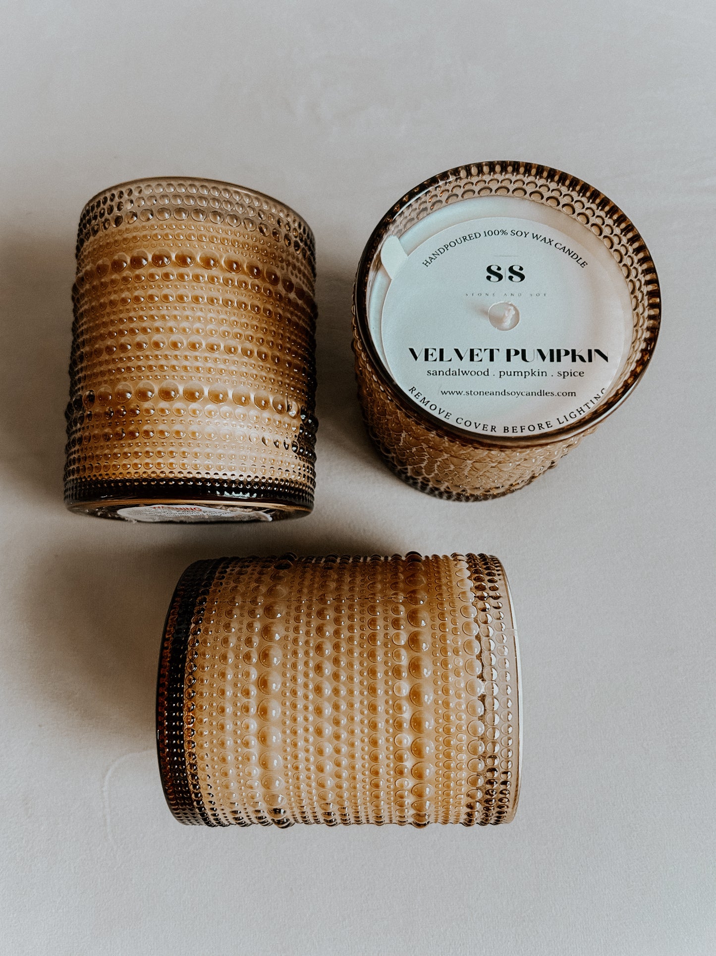 Velvet Pumpkin 12 oz Amber Hobnail