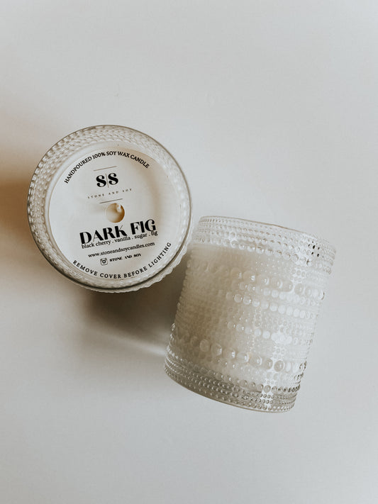 Clear Hobnail - 12 oz Candle