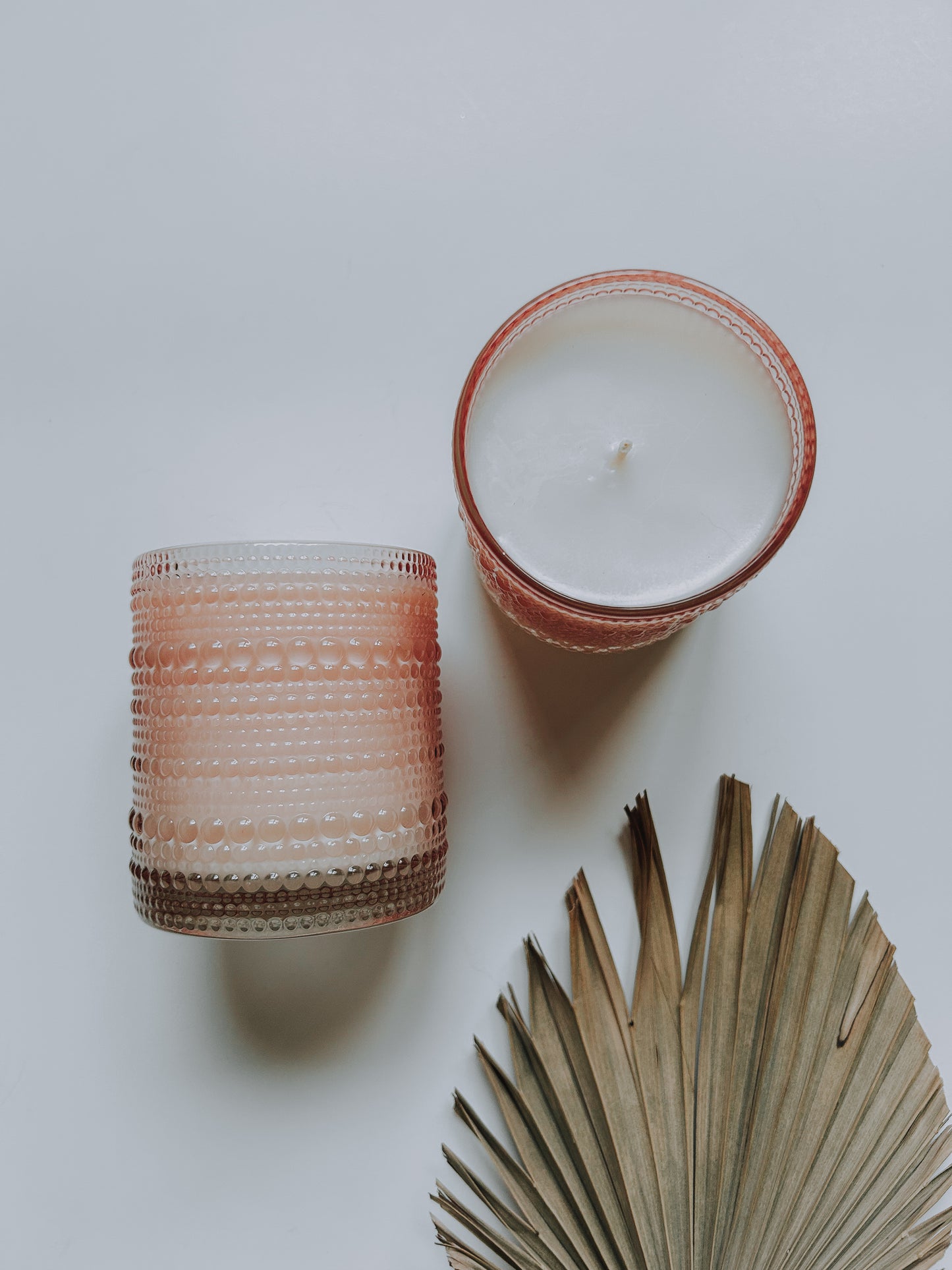 Dark Fig - Blush Hobnail Glass