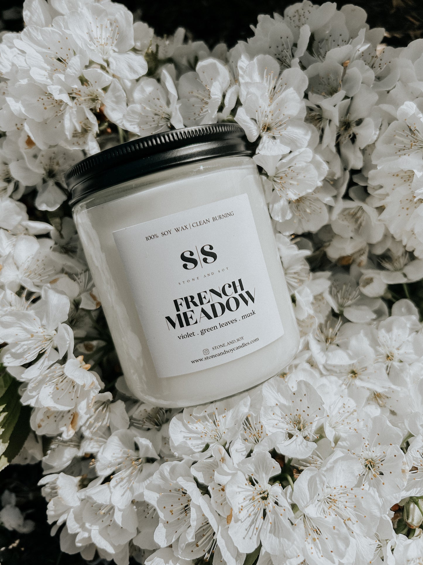 French Meadow - Clear Glass Jar Candle