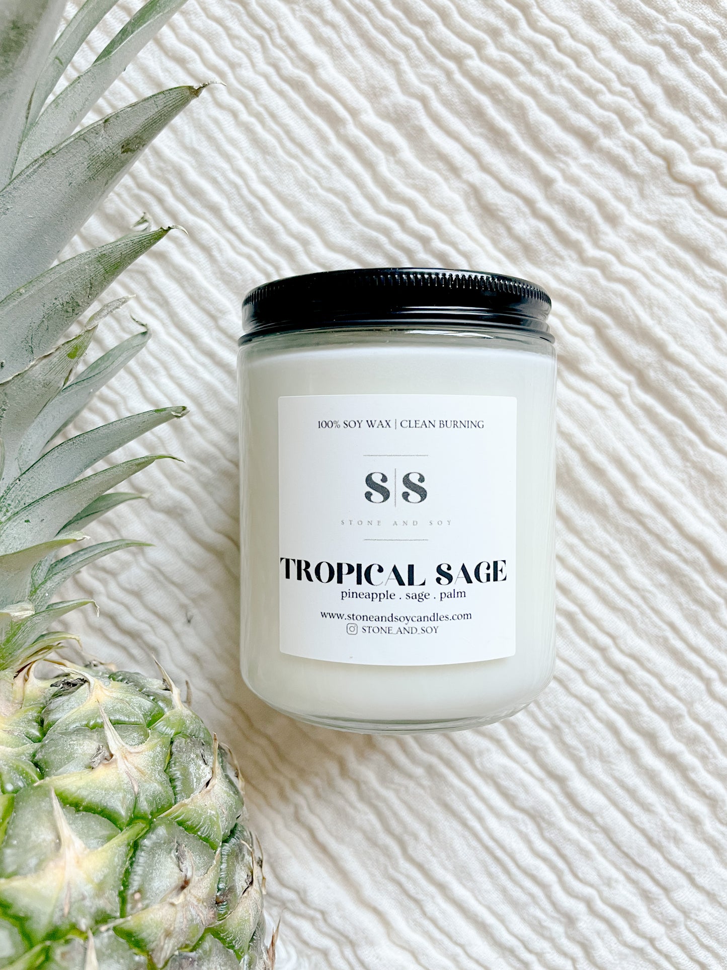 Tropical Sage - Clear Glass Jar