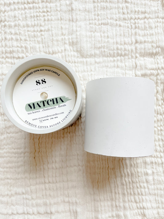 Matcha - White Cylinder Stone