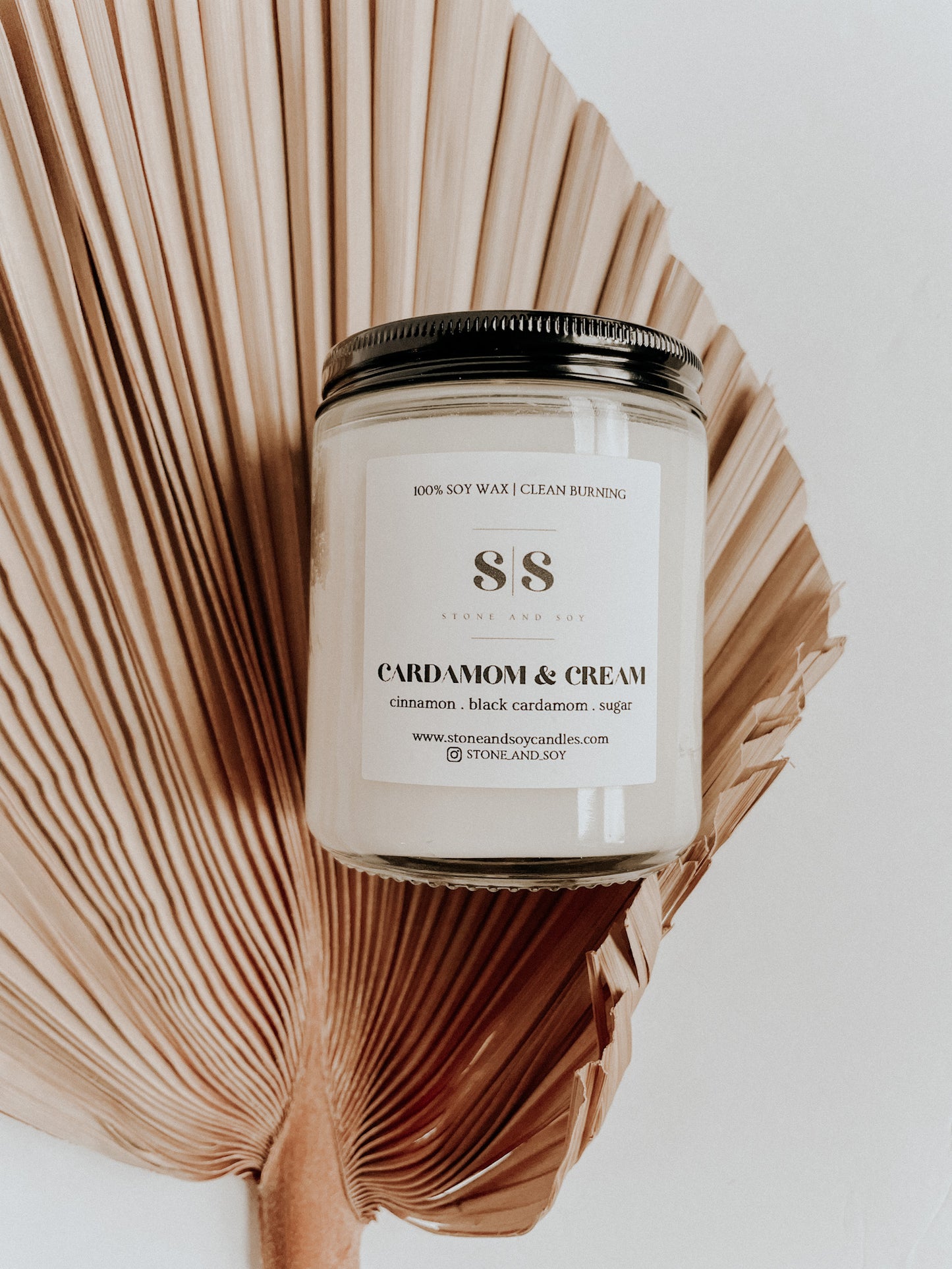 Cardamom & Cream - Clear Glass Jar