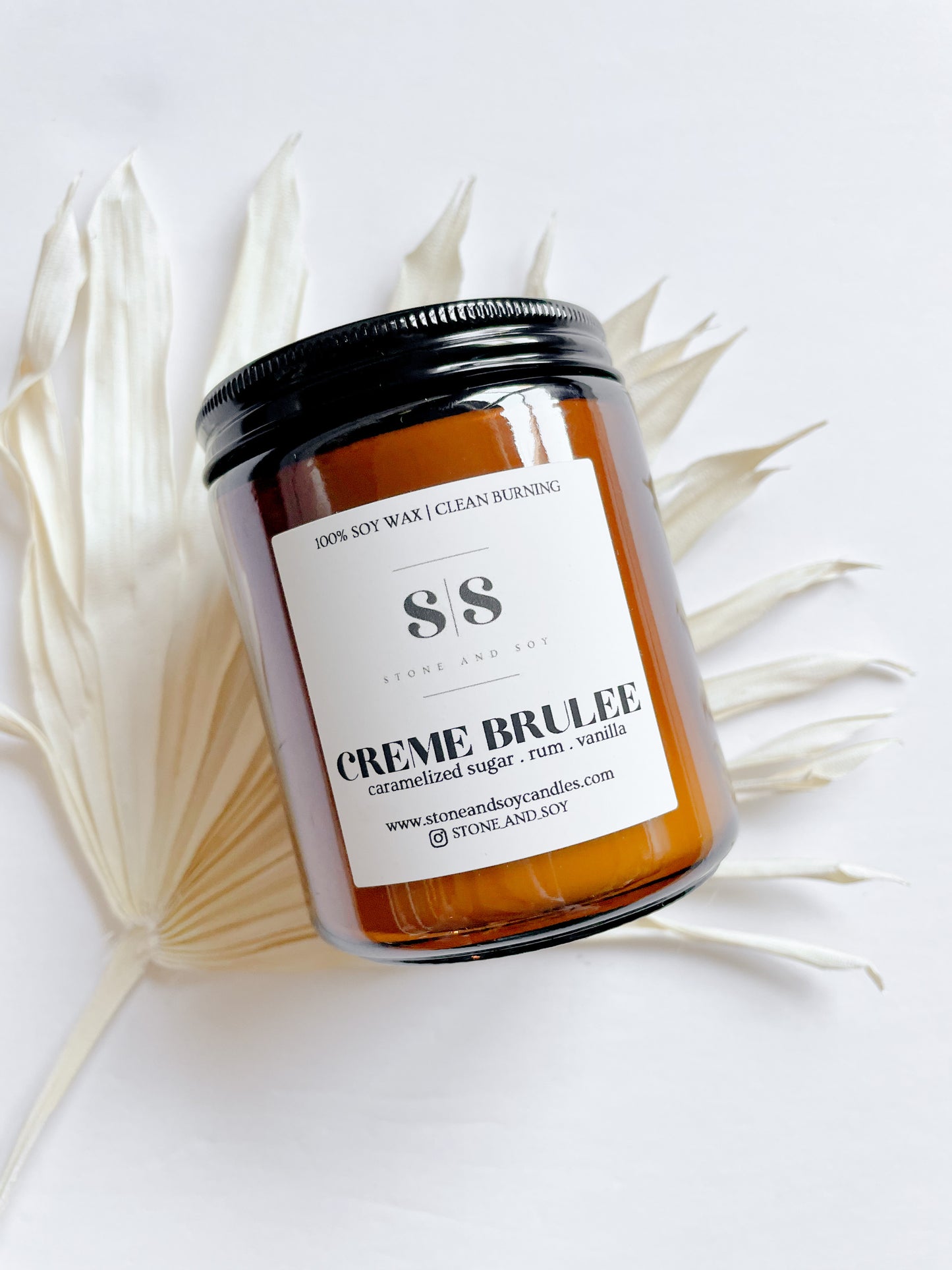 Creme Brûlée - Amber Glass Jar